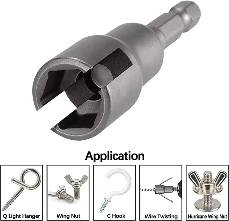 Tool steel socket wrench nut socket slotted sleeve natural colour 41g for electric screwdriver