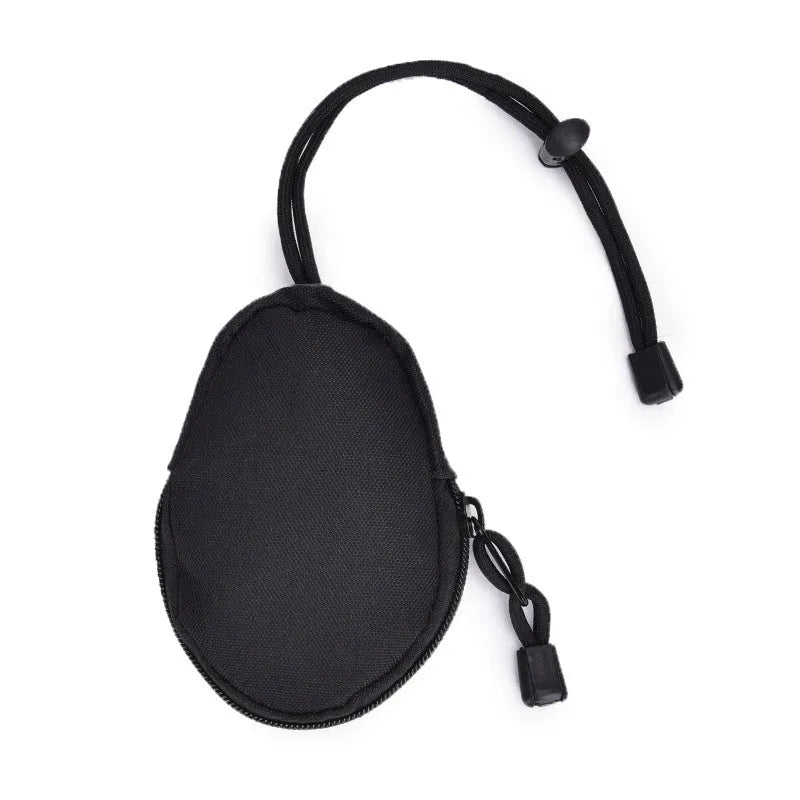 Outdoor multifunctional key pouch with telescopic rope in Oxford cloth measuring 13cm by 8cm