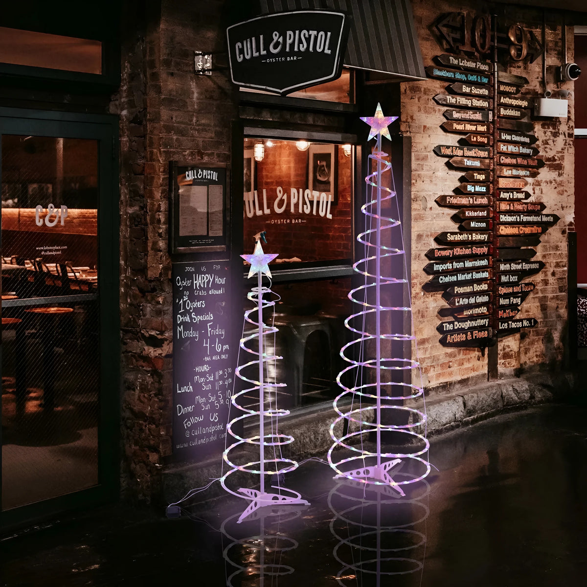 6FT LED spiral Christmas tree light set with remote control for indoor and outdoor decoration