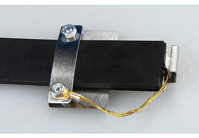 Black rubber vehicle electrostatic grounding belt measuring 37cm long with copper wire core.