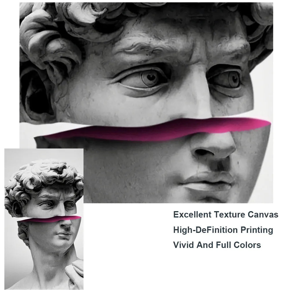 Sculpture canvas art poster fashion simplicity print in picture colour on matte canvas surface