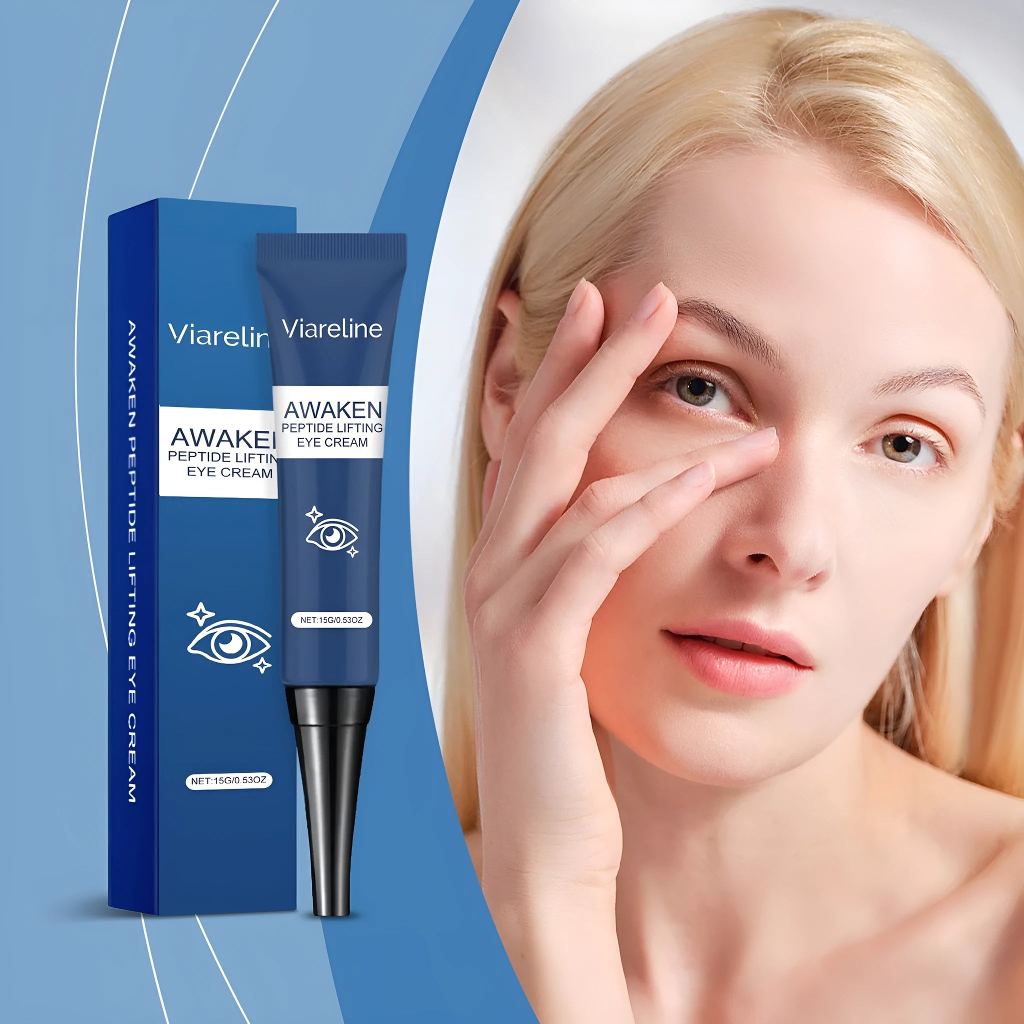 15g tube of Viareline collagen firming eye cream for the eye area