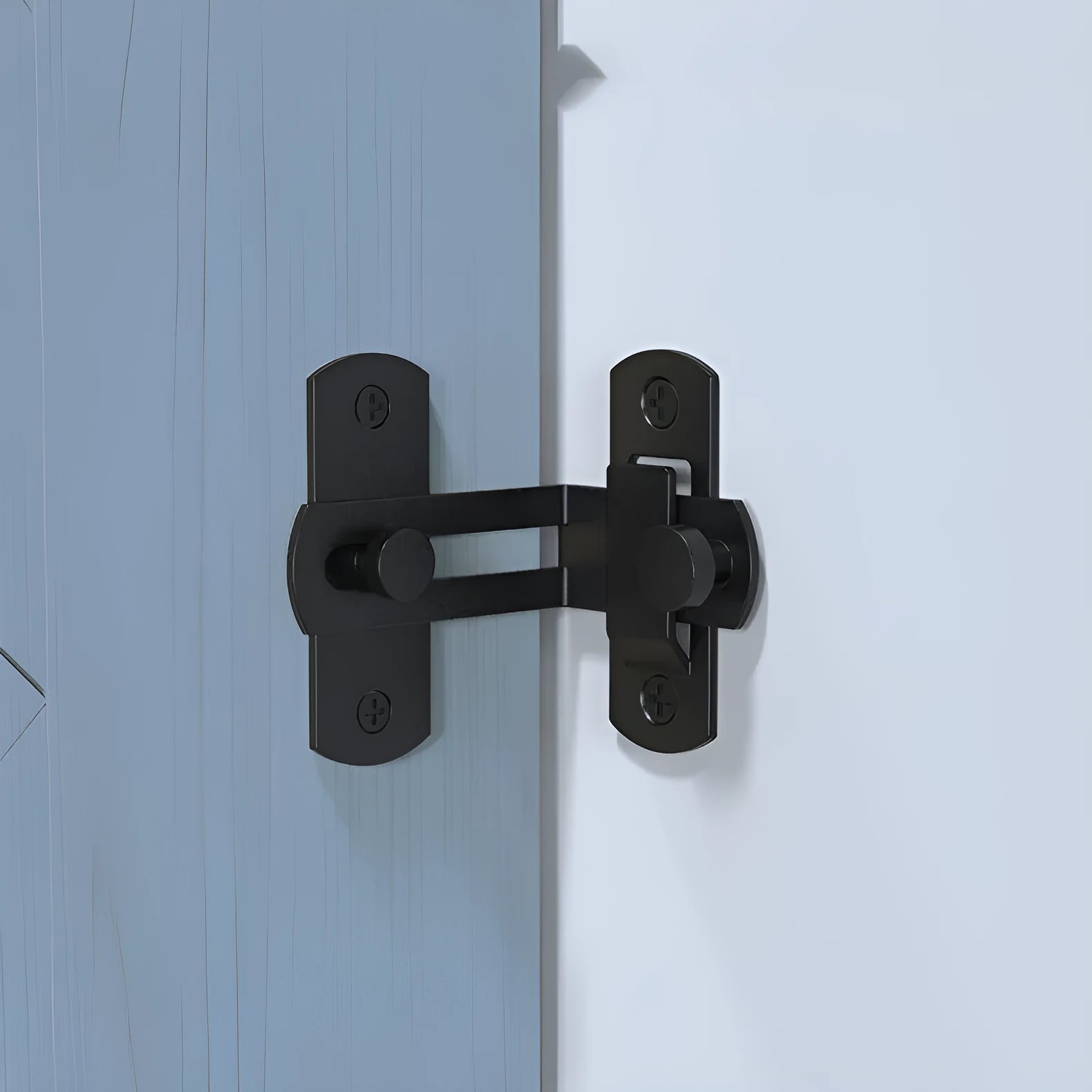 Warehouse hook lock with 90-degree stainless steel carbon steel latch for sliding door security