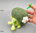 Funny Vegetable Series plush keychain with onion garlic and broccoli pendant in super soft short plush