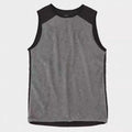 Men's black or gray fleece lined thermal vest, sleeveless loose fit, sizes S to XL