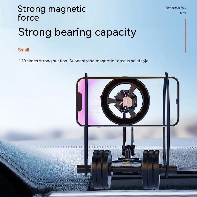 All-metal magnetic car phone holder in four colour options with magnetic rings and adhesives