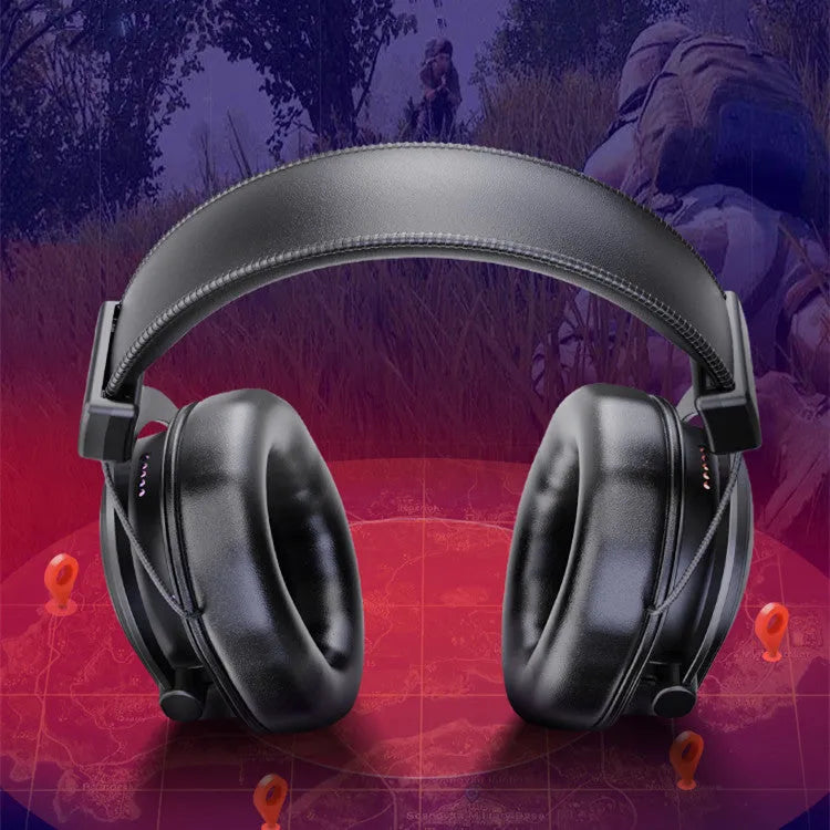 H6 Black USB wired gaming headset with built-in omnidirectional microphone and 48kHz sampling
