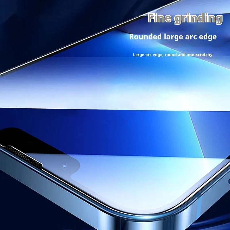 Tempered glass screen protector for iPhone 15 14 13 12 11 X series with anti-fingerprint coating