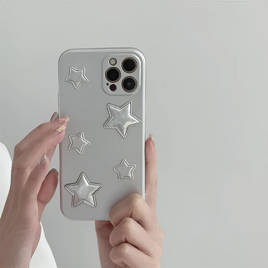 Stereo XINGX silver soft shell silicone phone case with electroplated finish for iPhone models