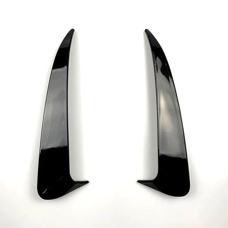 Rear wind blade carbon fiber pattern ABS bumper decoration sticker 250mm