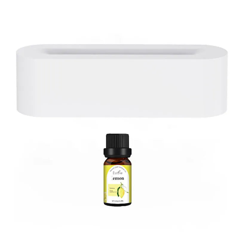 White square flame aroma diffuser with LED lights and water mist emission