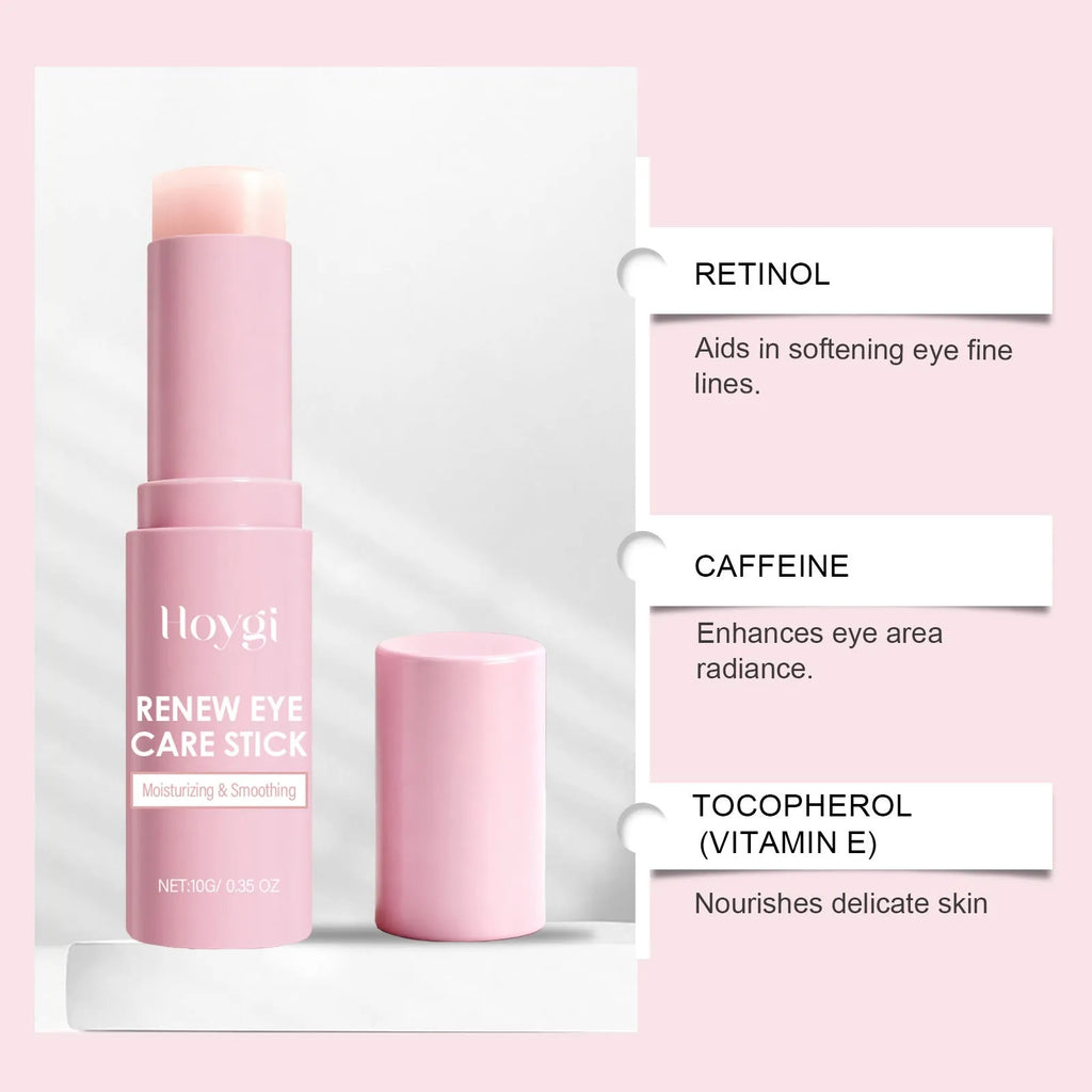 Retinol revitalizing eye cream stick with caffeine and vitamin E in twist-up packaging, 10g