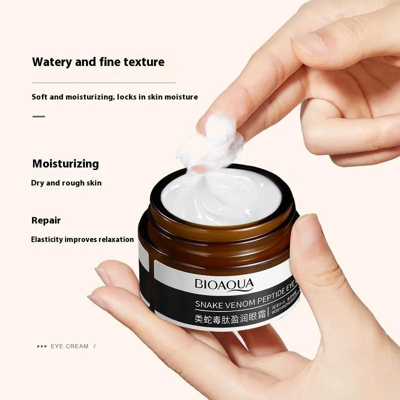 30g glass jar of peptide firming eye cream for treating dark circles