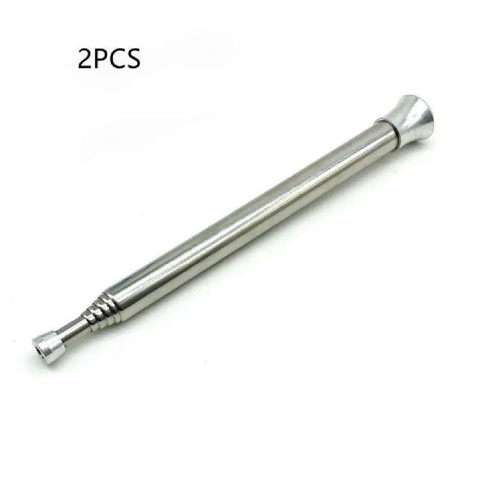 Stainless steel telescopic camping fire blower extended to 63.5cm, lightweight 26g, 6 sections