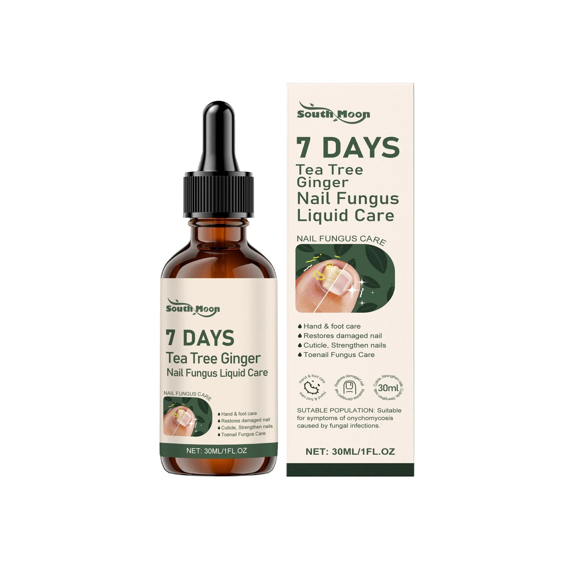 30ml bottle of mild brightening nourishing nail care solution