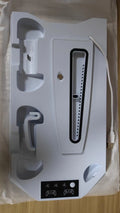 PS5 charging station with direct USB plug, heat dissipation base, and accessory storage in black or white
