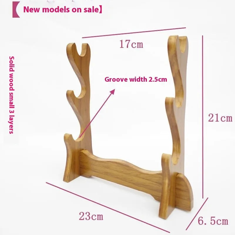 Wooden handmade Chinese style multi layer bracket shelf wall display unit