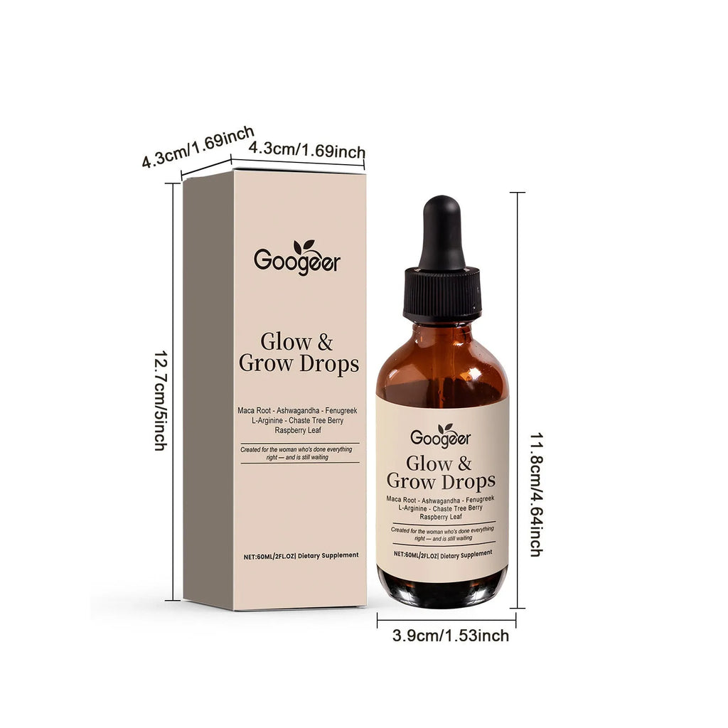 Female Estrogen Balance Drops 60ml supplement bottle with dropper on white background