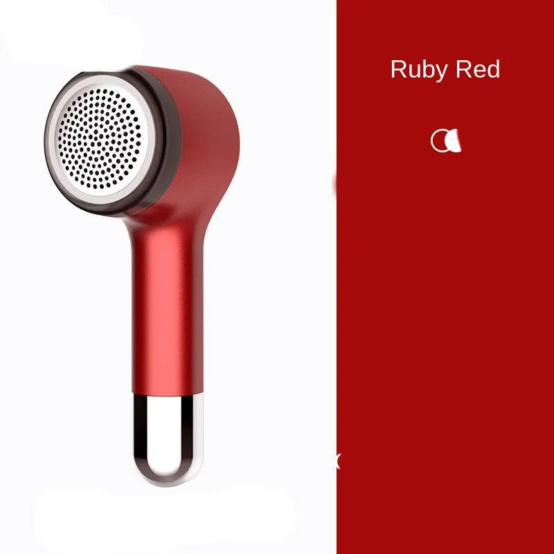 Hair ball trimmer with USB charging port and stainless steel cutting net in selected colour
