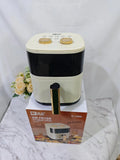 Chigo large capacity air fryer in stainless steel, 4L-5L, with EU plug and colour options, 32.5x32x30cm.