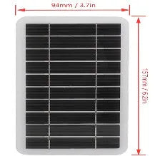 2W 5V portable solar panel charger with 157x94mm polycrystalline silicon panel and USB cable
