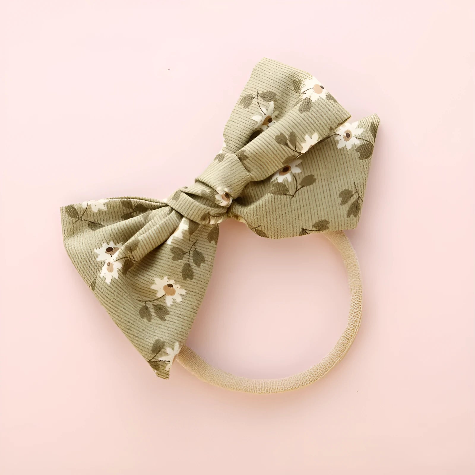 Children's knotted bow hair band in cloth fabric with six colour options