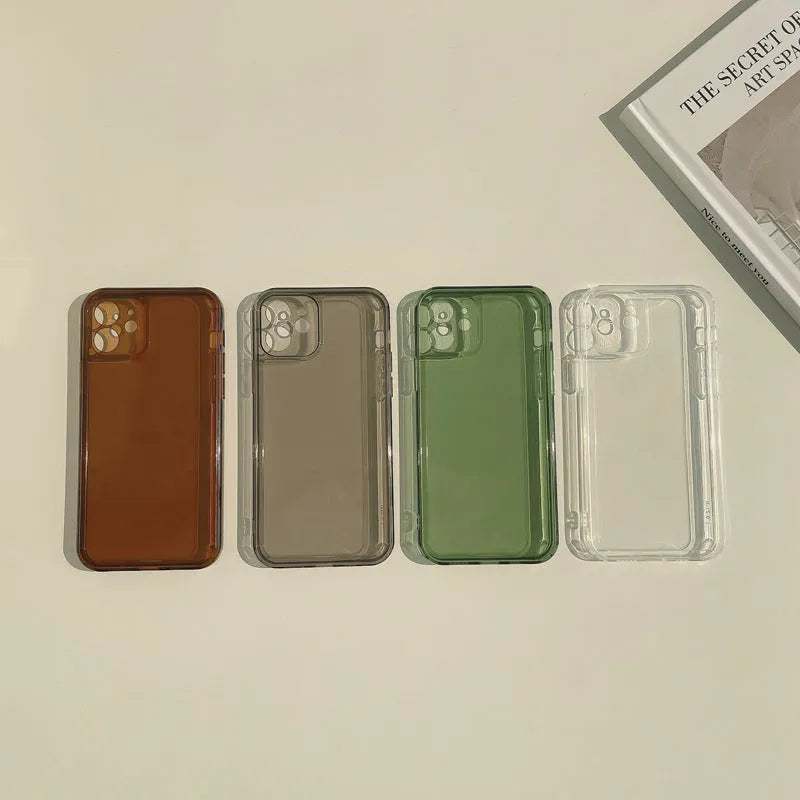 New photo frame transparent TPU phone case for iPhone 12 Pro Max showing simple pure colour design