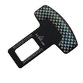 Lock Tongue aluminium alloy keychain bottle opener with 2.1cm frosted carbon fibre pick head