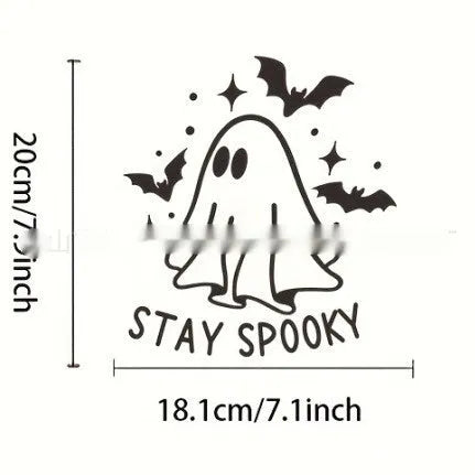 Halloween ghost bat reflective car body sticker 20x18.1cm nine colour options vinyl decal