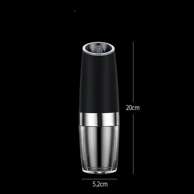 Rechargeable electric pepper and salt grinder in acrylic body with ceramic mechanism.