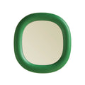 Desktop bubble mirror with high-definition aluminium lens in cream yellow colour, 322mm x 340.5mm, white backing