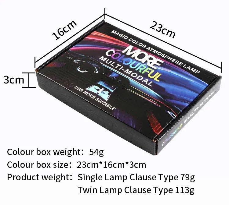 Car ambience lighting strip with aluminium alloy housing and magic colour changing LEDs for interior automotive use