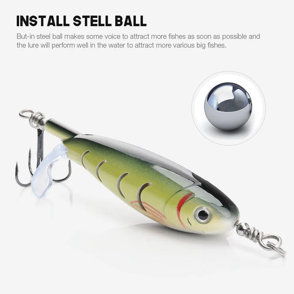 7.5cm long bionic artificial fishing lure weighing 8g, shown in one of five available colour patterns for predator fishing.