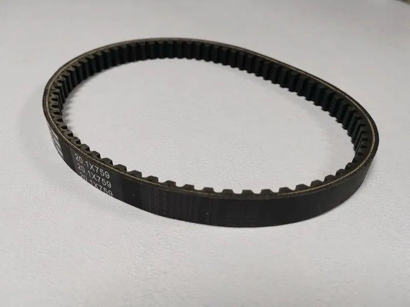Black motorcycle drive belt for Guangyang Jinli GP110 and Fengli VP110 pedal scooters
