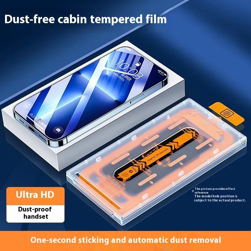 Two-pack of tempered glass privacy screen protectors for iPhone with anti-fingerprint finish.