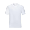 Cotton slim fit T-shirt with round neck and short sleeves in black colour