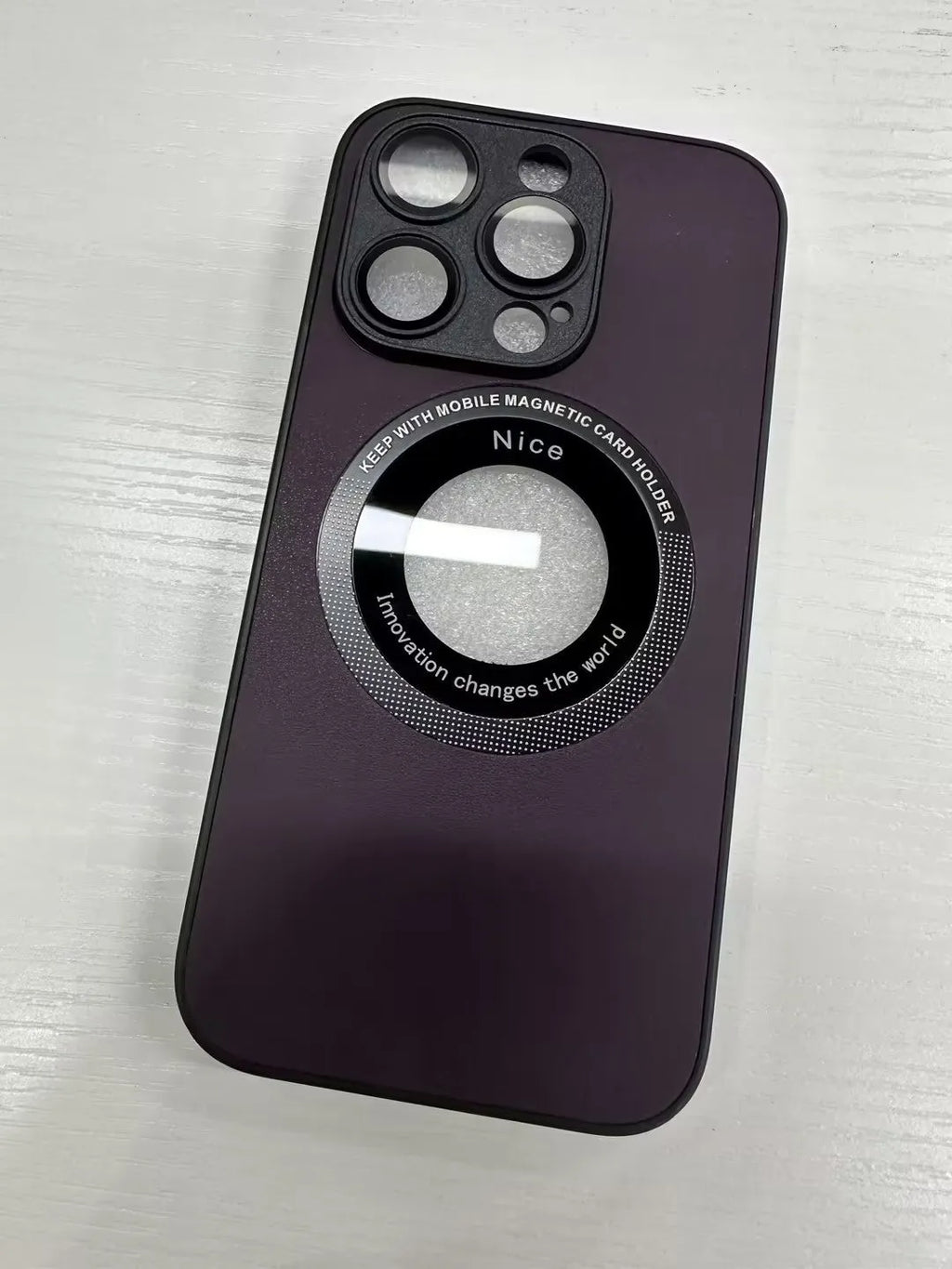 Magnetic full wrap phone case in solid colour TPU for iPhone 14 Pro Max black