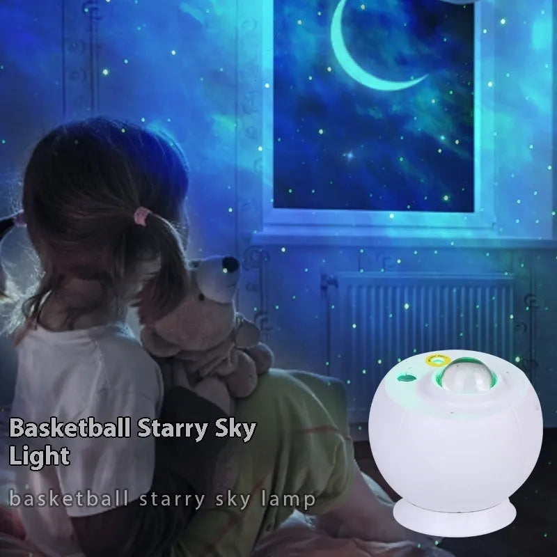 Remote control nebula projection LED starry sky light, planet-shaped night light, 120x120x125mm, black or white appearance, with remote control