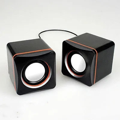 Small black square USB-powered computer speaker for 700B PC desktop