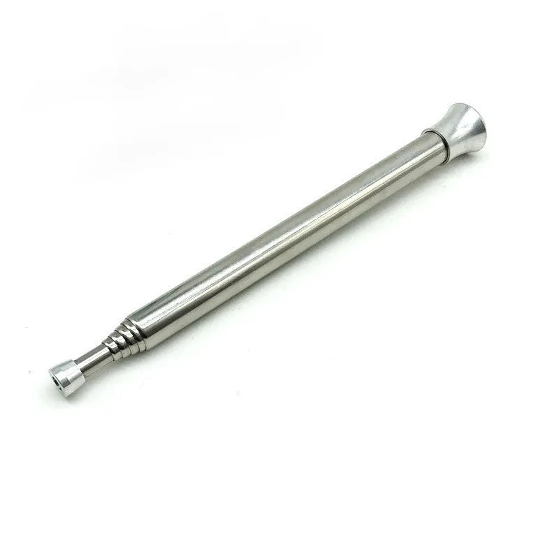 Stainless steel telescopic camping fire blower extended to 63.5cm, lightweight 26g, 6 sections