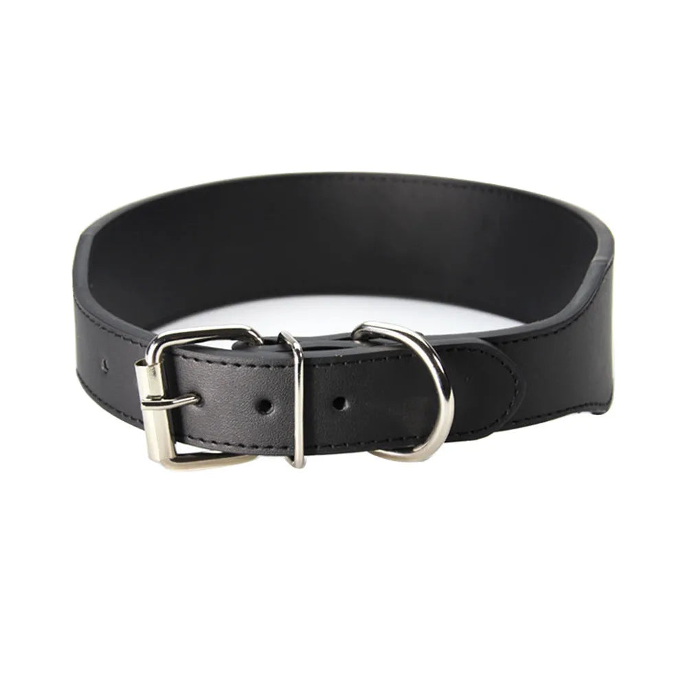 Fish-shaped leather dog collar in five colours with adjustable sizing and anti-breaking design