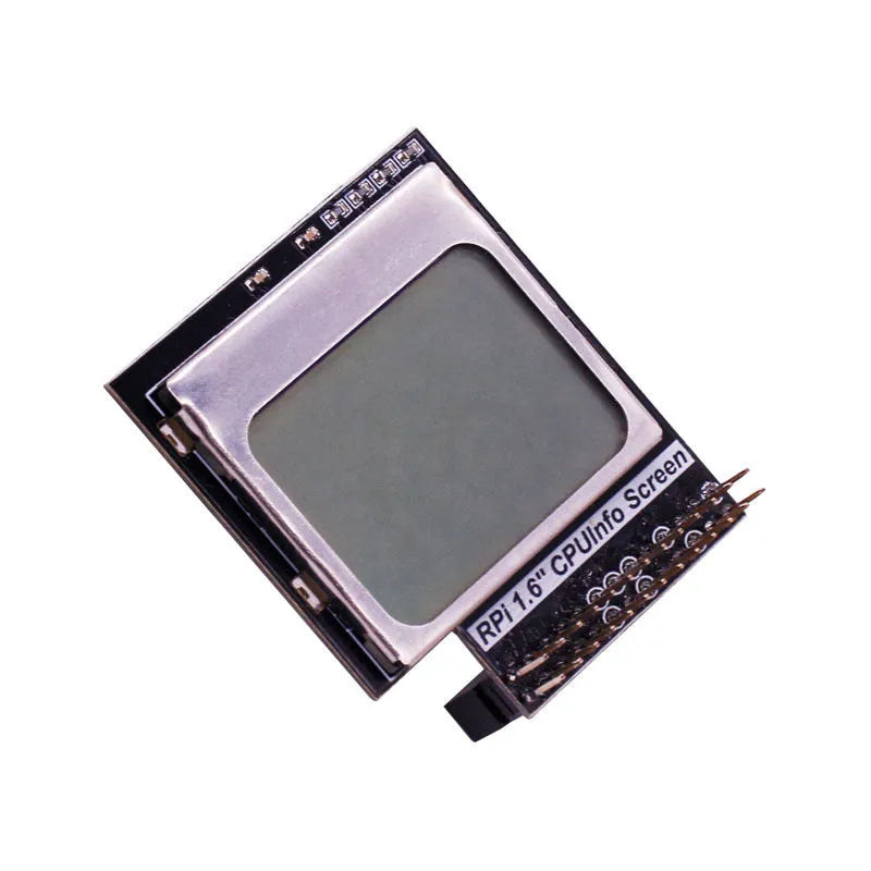1.6-inch LCD screen module for Raspberry Pi with visible GPIO connector and backlight switch.