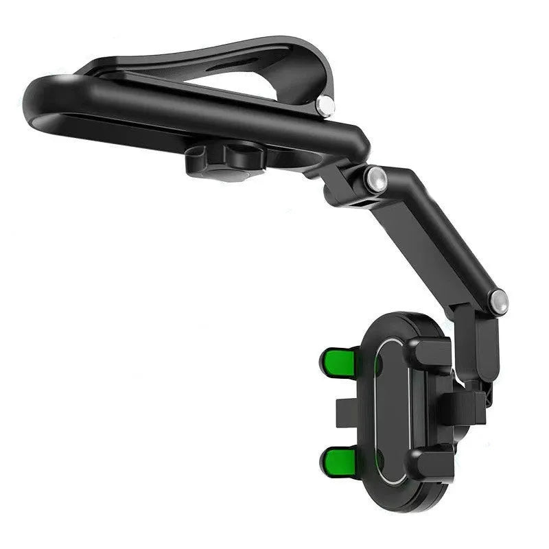 Black buckle-mount car sun visor attached to a vehicle's rear seat sun visor area.