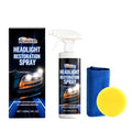 HOMONTH headlight restoration spray kit with 120ml bottle, sponge and microfibre towel