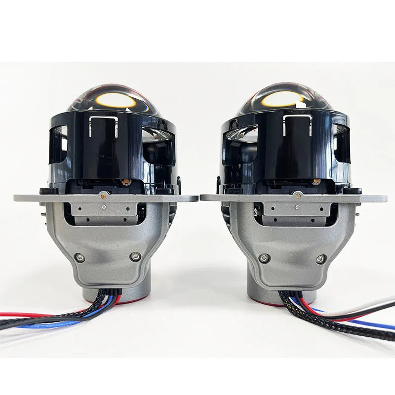 Single intelligent follow-up steering headlight unit with aluminium housing and glass lens