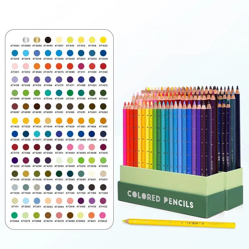 Set of 72 or 126 soft core colouring pencils for artists and students in a box.