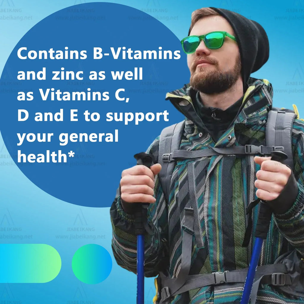 Men's multivitamin gummies bottle with 60 gummies, 2 per day dose, original or customized flavour
