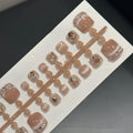 36 piece handmade Maillard smile toe nail stickers in S M L sizes, colourful summer toenail design B219