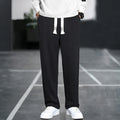 Men's casual bamboo fibre sports trousers with high waist and multiple pockets in grey colour