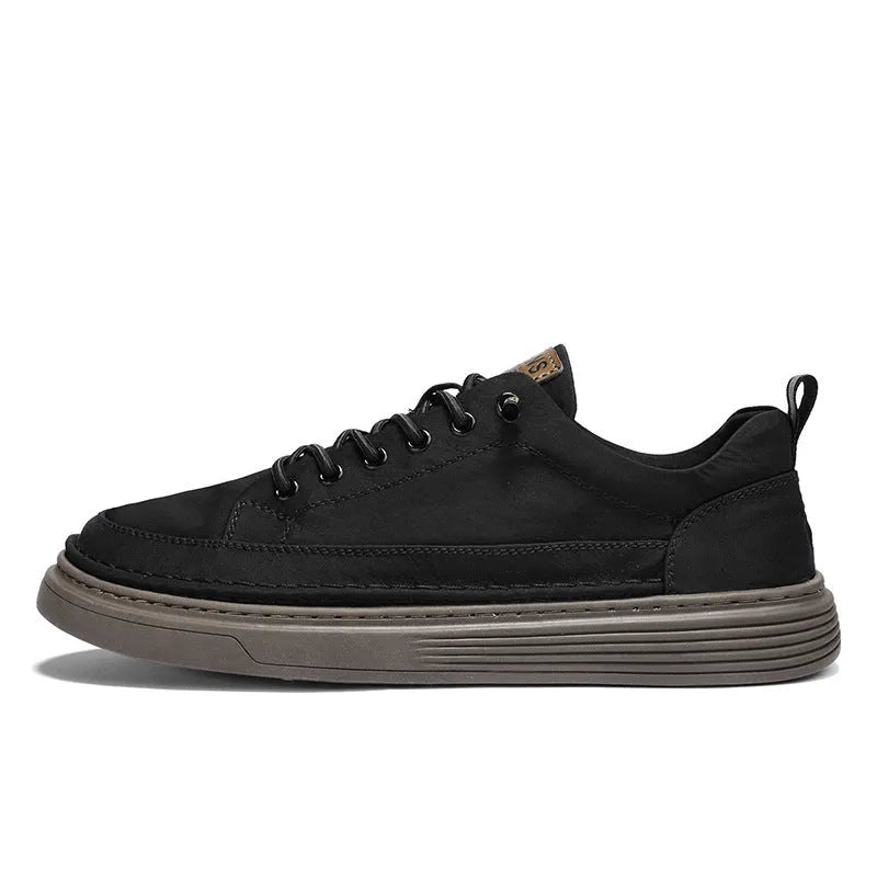 Canvas men's summer breathable casual flat shoes in gray, low top, rubber sole, sizes 39-44